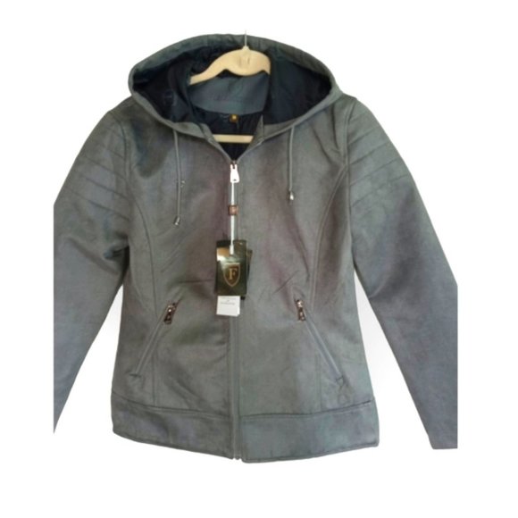 F collection Italian men jacket with hood medium nwt - Picture 1 of 8